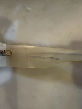 Oliver Peoples Translucent Cream Frame Temples